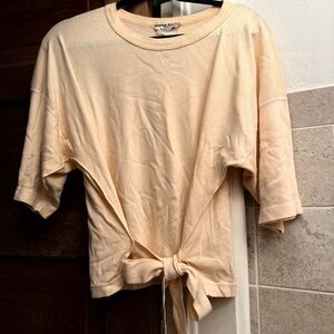 Sonia Rykiel soft knit tie front top vintage 80s M